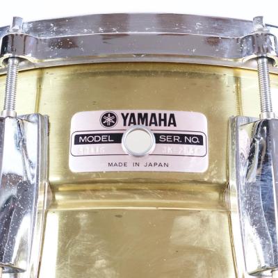 【中古】 スネアドラム ヤマハ YAMAHA SD416 BRASS SHELL SNARE 14x6.5 Made in Japan 全面当たりコンサートスネア シリアル