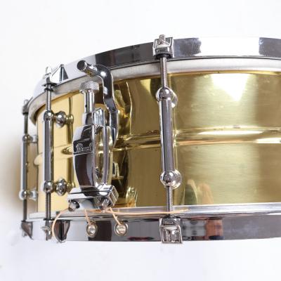 【中古】 スネアドラム パール Pearl B-5514 SensiTone BRASS Custom Alloy 14x5.5 ブラスシェル 側面