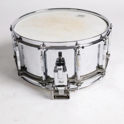 【中古】スネアドラム パール Pearl Free Floating Snare Steel Shell 14×6.5 Made in Japan サイド