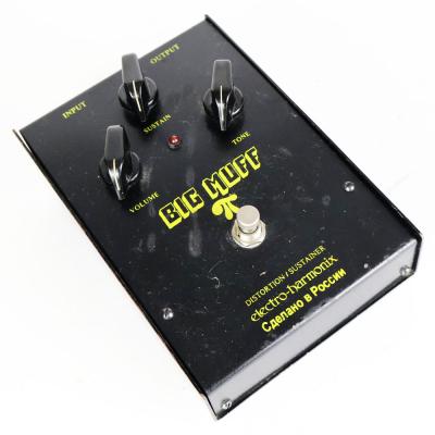 【中古】 ビッグマフ ELECTRO-HARMONIX Big Muff π Russian Black Small Box Russia ファズ ディストーション エフェクター 本体画像 斜め 2