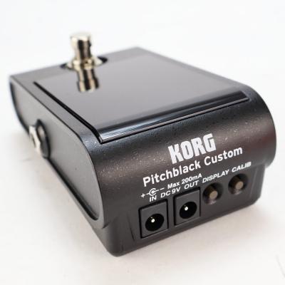 【中古】 チューナー KORG PB-CS Pitchblack Custom ギターチューナー ピッチブラックカスタム 本体画像 斜め 2