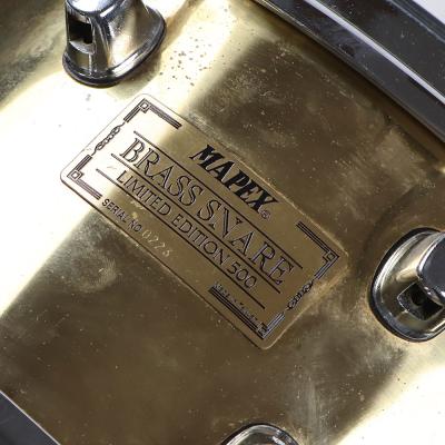 【中古】 スネアドラム メイペックス MAPEX BRASS SNARE LIMITED EDITION 500 14x6.5 スネアドラム エンブレム