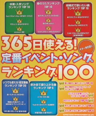 ギター弾き語り 365日使える! 定番イベント・ソング ランキング100 シンコーミュージック