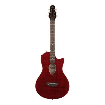 BambooInn BambooInn-CE See Thru Red フォーク弦タイプ エレクトリックアコースティックギター