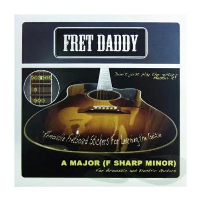 Fret Daddy スケール教則シール メジャースケール(Aスケール) エレキ/アコースティックギター用
