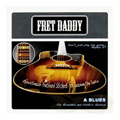 Fret Daddy スケール教則シール ブルーススケール（Aスケール）エレキ/アコースティックギター用