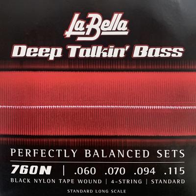 La Bella 760N Black Nylon Tape Wound 60-115