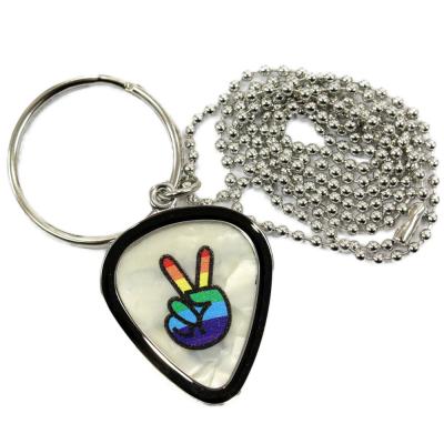 PICK WORLD Pick-Lace Frame PWPH9 V Sign White ピックホルダー・ネックレス