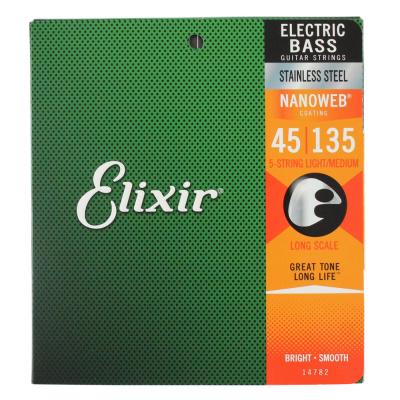 ELIXIR 14782 Stainless Steel with NANOWEB Medium 5弦ベース弦