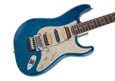 Fender Michiya Haruhata Stratocaster RW Caribbean Blue Trans 春畑道哉モデル ストラトキャスター ブルートランス ボディアップ
