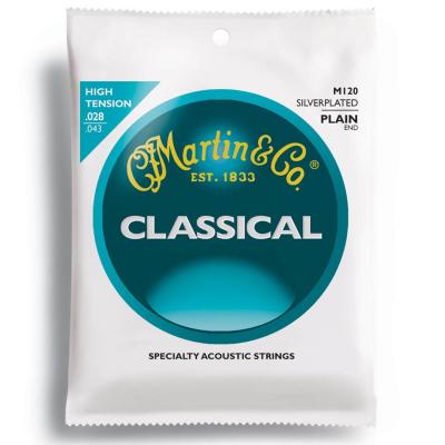 MARTIN M120 Classical Silverplated Plain End/High Tension クラシックギター弦×3セット