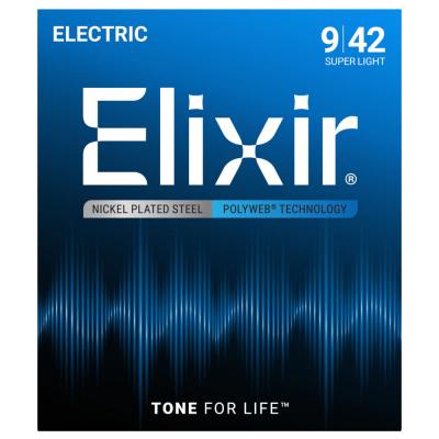 ELIXIR 12000 POLYWEB Super Light 09-42×3SET エレキギター弦