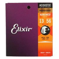 ELIXIR 16102 PHOSPHOR BRONZE NANOWEB Medium 13-56×12SET アコースティックギター弦