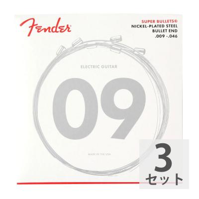 FENDER Super Bullets Nickel-Plated Steel Bullet End 3250LR フェンダーエレキギター弦 ライトレギュラーゲージ 009-046×3SET