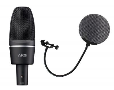 AKG C3000 メタルポップフィルター付き コンデンサーマイク