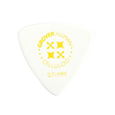 Grover Allman Celluloid White Large Triangle 0.71mm PPC4305 ギターピック×10枚