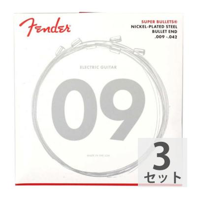 Fender Super Bullets Nickel-Plated Steel 3250L 9-42 エレキギター弦×3セット
