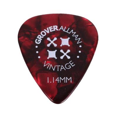 Grover Allman Vintage Celluloid Red 1.14mm PPV5011 ギターピック×30枚