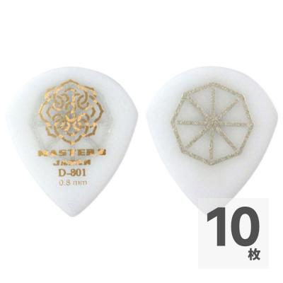MASTER 8 JAPAN D801S-JZ080 D-801 JAZZ III TYPE HARDGRIP 0.8mm ピック×10枚