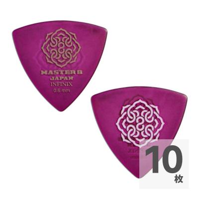 MASTER 8 JAPAN IFHPR-TR060 INFINIX TRIANGLE Hard Polish Rubber Grip 0.6mm ギターピック×10枚