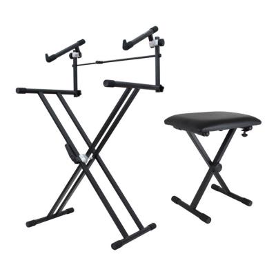 Dicon Audio KS-020 KS-024 SB-001 2段 X型キーボードスタンド キーボードベンチ付きセット