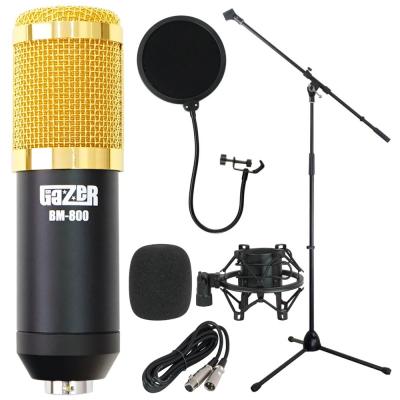 SD GAZER BM-800 Black コンデンサーマイク Dicon Audio MS-003 マイクスタンド SD GAZER PF1 ポップガード 3点セット