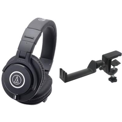AUDIO-TECHNICA ATH-M40x プロフェッショナルモニターヘッドホン SEELETON SMH-1 マルチアングル ヘッドホンハンガー 2点セット