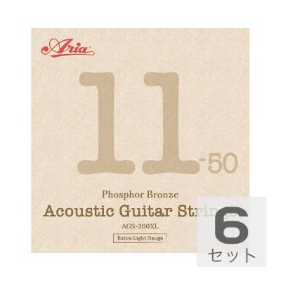 ARIA AGS-200XL アコースティックギター弦×6セット