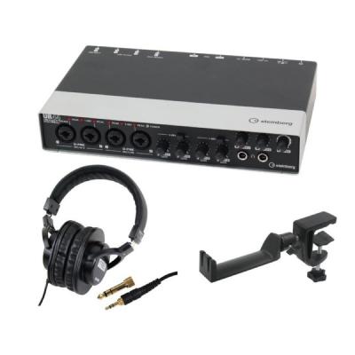 Steinberg UR44 6×4 USBオーディオインターフェース SD GAZER SDG-H5000 モニターヘッドホン SEELETON マルチアングル ヘッドホンハンガー 3点セット