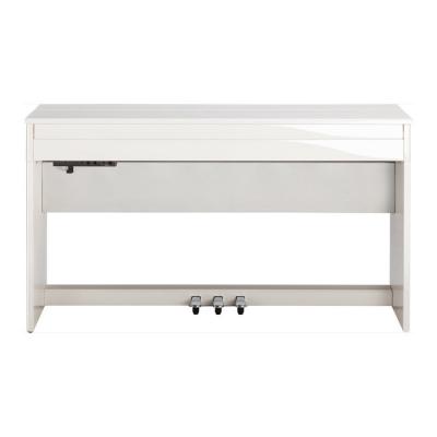 【組立設置無料サービス中】 ROLAND DP603-PWS 電子ピアノ 高低自在イス&ピアノセッティングマット付き 白塗鏡面艶出し塗装仕上げ 全体像