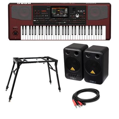 KORG Pa1000 Professional Arranger アレンジャーキーボード BEHRINGER MS16 パワードモニタースピーカー 4本脚型スタンド 付き