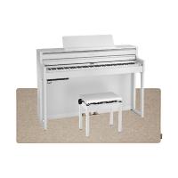 ROLAND HP704-WHS ホワイト 電子ピアノ 高低自在イス＆ピアノセッティングマット付き セット【組立設置無料サービス中】