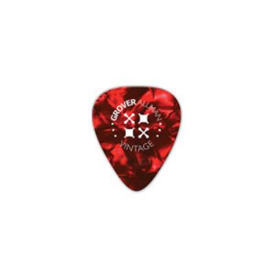 Grover Allman Vintage Celluloid Red 0.46mm PPV5007 ギターピック×30枚
