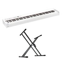 KORG D1 WH DIGITAL PIANO ホワイト 電子ピアノ X型スタンド 2点セット