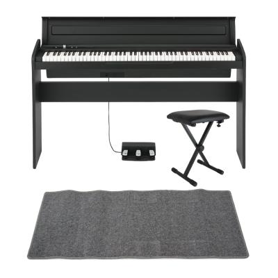 KORG LP-180 BK 電子ピアノ X型ピアノイス ピアノマット(グレイ)付きセット