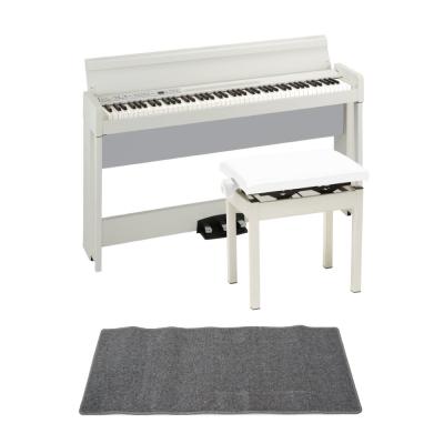 KORG C1 AIR WH 電子ピアノ KORG PC-300WH キーボードベンチ ピアノマット(グレイ)付きセット