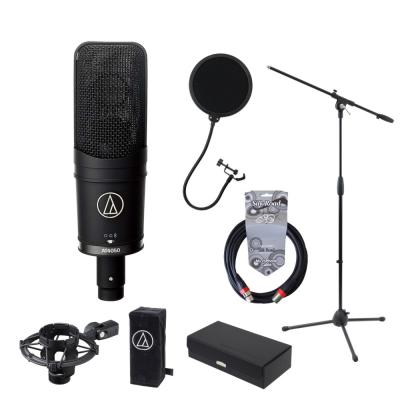 AUDIO-TECHNICA AT4050 コンデンサーマイク ブームマイクスタンド ケーブル ポップフィルター 4点セット