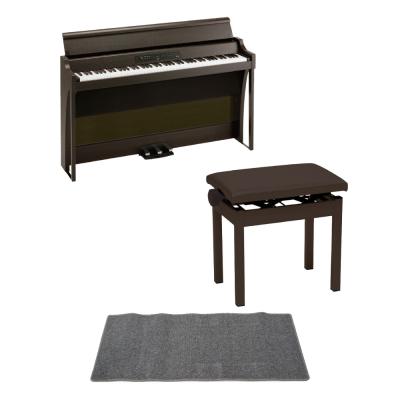 KORG G1B AIR BR 電子ピアノ PC-300 BR キーボードベンチ付き ピアノマット(グレイ)付きセット