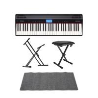 ROLAND GO-61P GO:PIANO エントリーキーボード X型スタンド キーボードベンチ ピアノマット(グレイ)付きセット