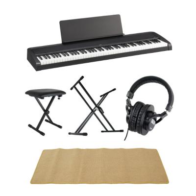 KORG B2 BK 電子ピアノ Dicon Audio X型キーボードスタンド ベンチ SD GAZERヘッドホン ピアノマット(クリーム)付きセット