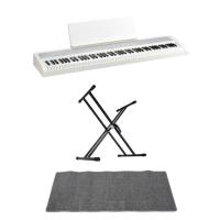 KORG B2 WH 電子ピアノ Dicon Audio KS-020 X型キーボードスタンド ピアノマット(グレイ)付きセット
