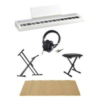 KORG B2 WH 電子ピアノ Dicon Audio X型キーボードスタンド ベンチ SD GAZERヘッドホン ピアノマット(クリーム)付きセット