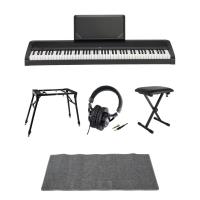 KORG B2N BK 電子ピアノ Dicon Audio 4本脚型 キーボードスタンド ベンチ ヘッドホン ピアノマット(グレイ)付きセット