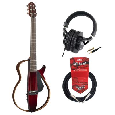 YAMAHA SLG200S CRB サイレントギター スチール弦モデル SDG-H5000 モニターヘッドホン ギターケーブル付きセット