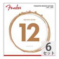 Fender Phosphor Bronze Acoustic Guitar Strings Ball End 60L 012-053 Gauges アコースティックギター弦×6セット