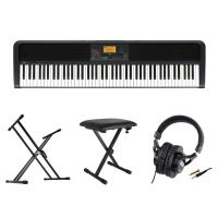 KORG XE20 DIGITAL ENSEMBLE PIANO 88鍵盤 自動伴奏機能付き 電子ピアノ キーボードスタンド キーボードベンチ ヘッドホン 4点セット [鍵盤 Cset]