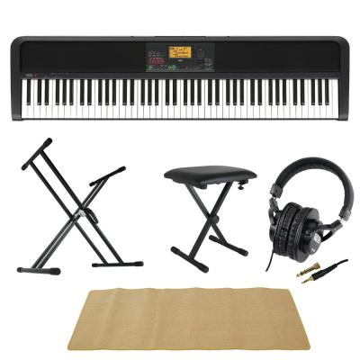 KORG XE20 DIGITAL ENSEMBLE PIANO 88鍵盤 自動伴奏機能付き 電子ピアノ スタンド ベンチ ヘッドホン マット 5点セット [鍵盤 CMset]
