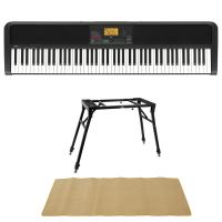 KORG XE20 DIGITAL ENSEMBLE PIANO 88鍵盤 自動伴奏機能付き 電子ピアノ スタンド マット 3点セット [鍵盤 GMset]