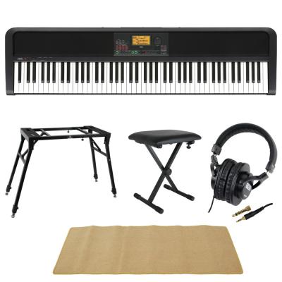 KORG XE20 DIGITAL ENSEMBLE PIANO 88鍵盤 自動伴奏機能付き 電子ピアノ スタンド ベンチ ヘッドホン マット 5点セット [鍵盤 IMset]
