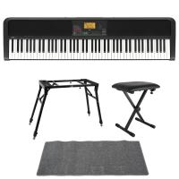 KORG XE20 DIGITAL ENSEMBLE PIANO 88鍵盤 自動伴奏機能付き 電子ピアノ スタンド ベンチ マット 4点セット [鍵盤 KMset]